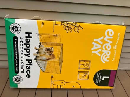 Photo of free Large Happy Place Dog Crate (near Nashoba Valley Ski Area) #1