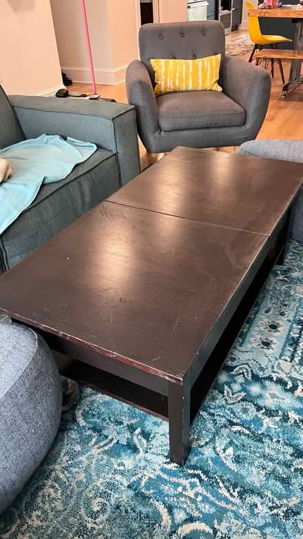 Photo of free wooden coffee table with storage (Petworth) #1