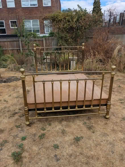 Photo of free King sized bed and mattress (Skaters' Meadow CB3) #3