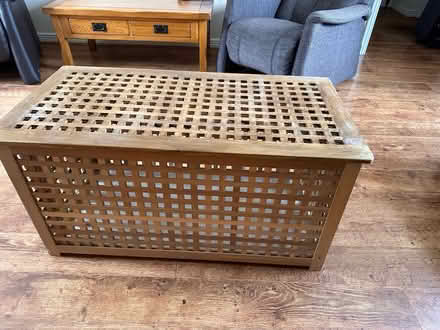 Photo of free Wooden slatted storage box (Bromsgrove B60) #1