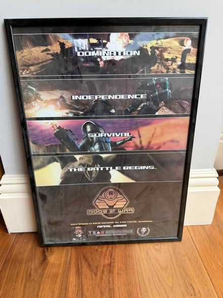 Photo of free Framed “Dogs of War” poster. (Old Road OX3) #1