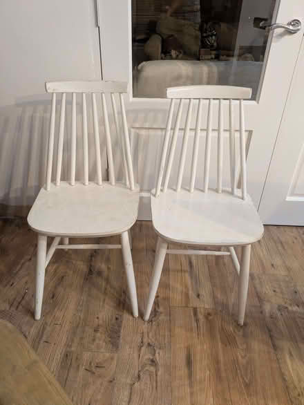 Photo of free two white chairs (Abbey Wood SE2) #1