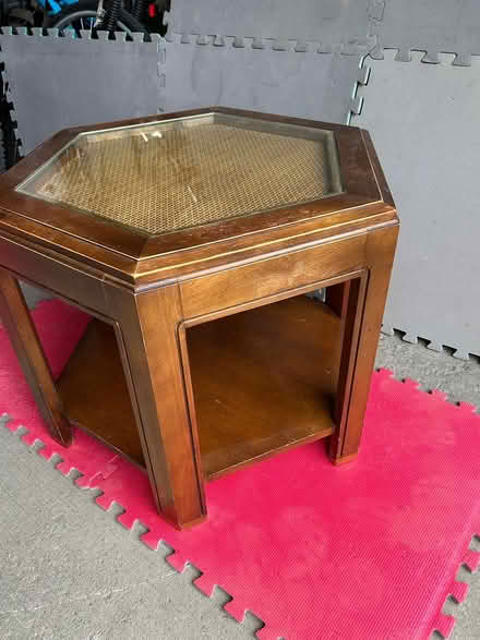 Photo of free Solid wood side table (Riverside/Hunt Club) #3