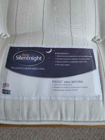 Photo of free Super king silentnight 2600 pocket spring mattress (Welling DA7) #1