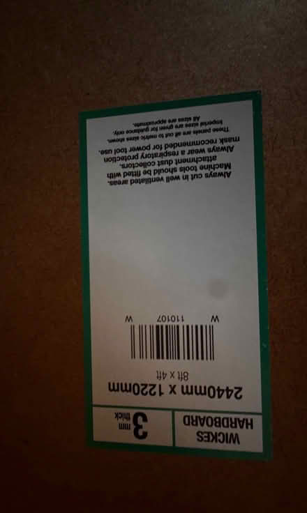 Photo of free Wickes 3mm Hardboard pieces x2 (Ladywell SE4) #1