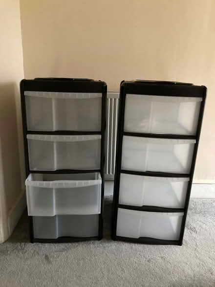 Photo of free Two plastic cabinets with drawers (Hornsey Station Estate N8) #1