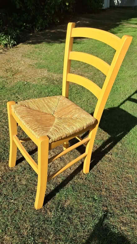 Photo of free Wooden Chair with woven rafia seat (Enfield EN2) #1
