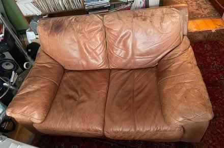 Photo of free 2 seater leather sofa (Kemptown.) #1