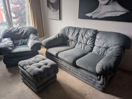 Photo of free Two piece suite with foot stool (Hendon NW4) #1