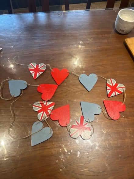 Photo of free Wooden Heart Bunting (London Colney AL2) #1