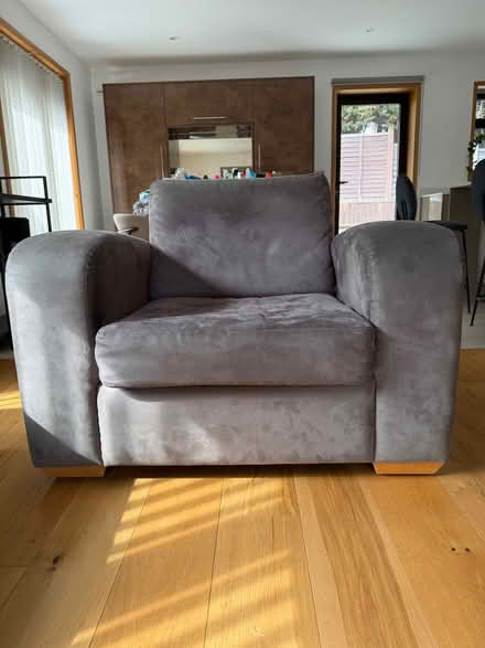 Photo of free Grey sofa & matching armchair (Croham CR2) #4