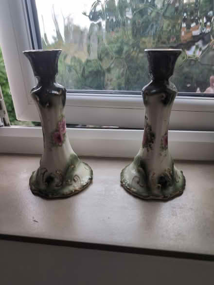 Photo of free Pair of ceramic candlesticks (Shinfield) #1