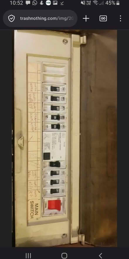 Photo of free MK consumer unit with RCD (Bates SW16) #1