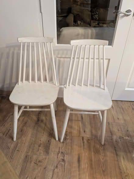 Photo of free two white chairs (Abbey Wood SE2) #2