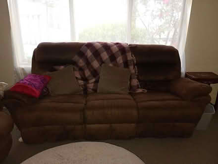 Photo of free 2 x 3 seater recliner couch (Frankston) #1