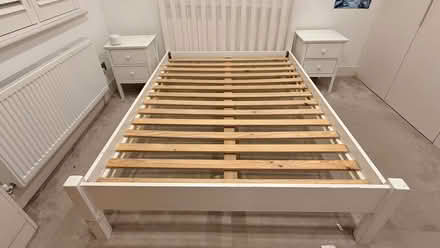 Photo of free White double bed and 2 bedside tables (Locksbottom BR6) #2