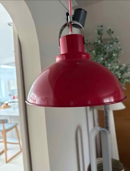 Photo of free Red metallic light pendant (Baldock SG7) #1