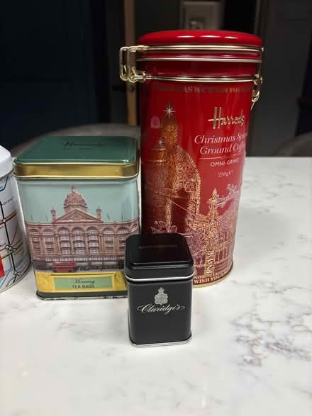 Photo of free Mixed tea/coffee tins (Broughton PR3) #2