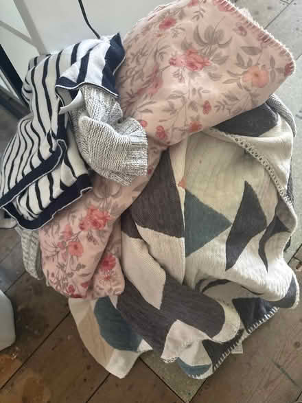 Photo of free Bag of throws and blankets (Heaton chapel) #1