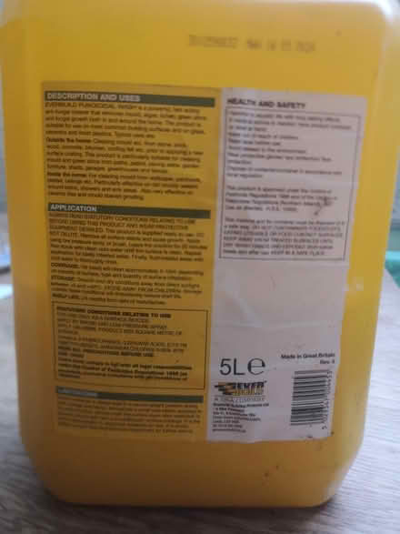 Photo of free Fungicidal wash (Jericho OX2) #2