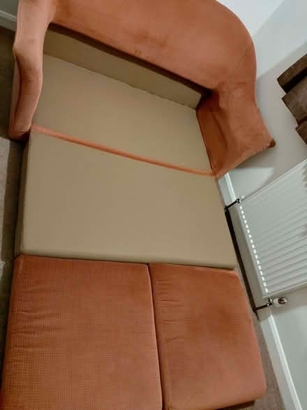 Photo of free Dusky pink foam sofa bed (Ravenshead NG15) #3