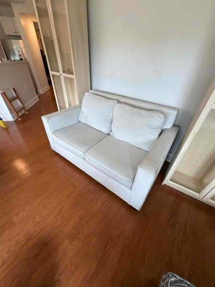 Photo of free West Elm - love seat / pull-out bed (Princeton) #1