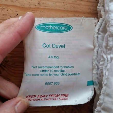 Photo of free Cot duvet and cover (Dacre CA11) #2