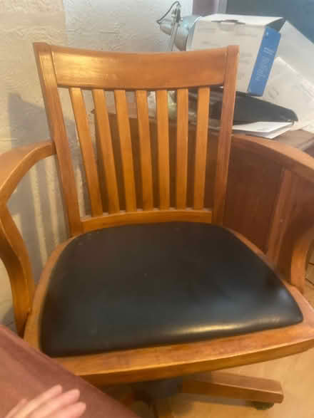 Photo of free Wooden swivel chair (Denton DA12) #1