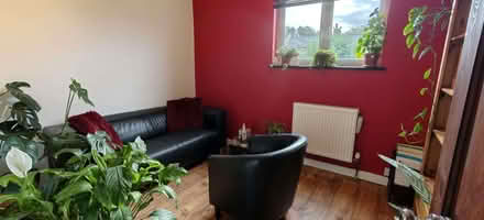 Photo of free Black Leather Sofas - 3-seater and individual (Argall Avenue Industrial Estate E17) #3
