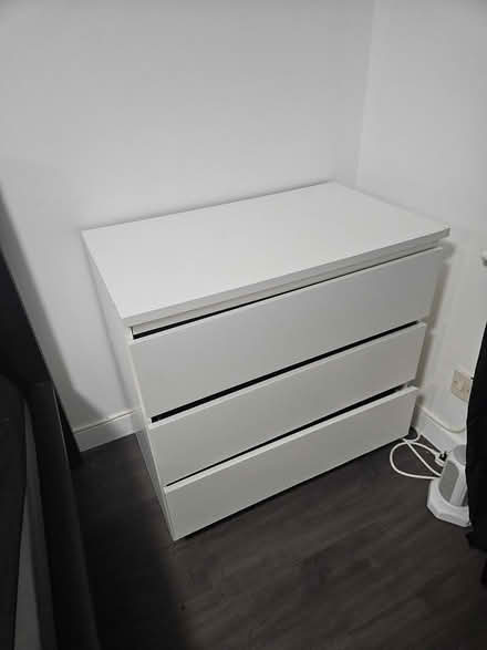 Photo of free White 3-Drawer Chest of Drawers (upper holloway N19) #1