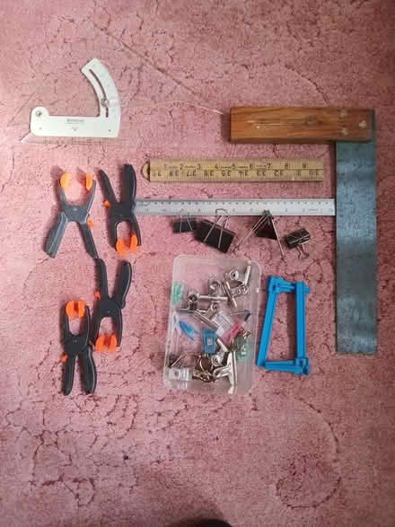 Photo of free Set square,plastic clamps,etc. (Eastbourne BN20) #1