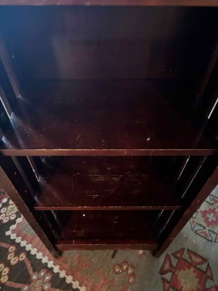 Photo of free Medium height dark wood bookshelf (16th St Heights/Petworth) #4