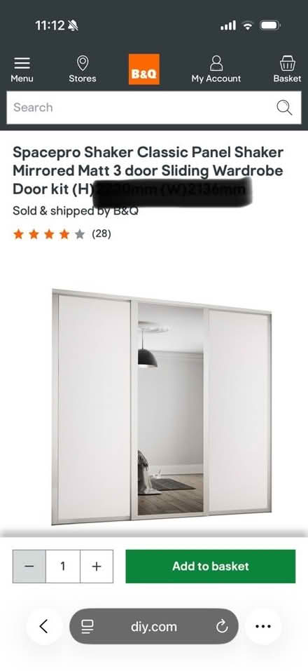 Photo of free Sliding Wardrobe Doors (Clowne S43) #2