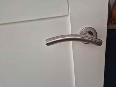 Photo of free 2 pairs brushed Nickel handles (Walton on Thames KT12) #2