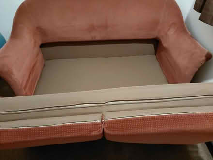 Photo of free Dusky pink foam sofa bed (Ravenshead NG15) #4