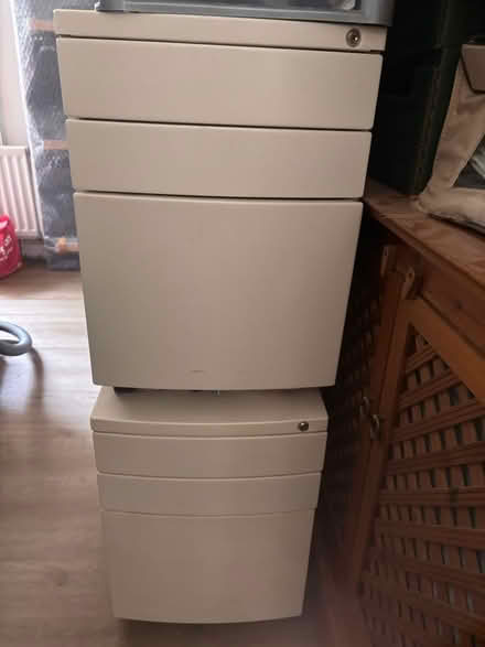Photo of free 2 x metal pedestal desk drawers (West Kingsdown TN15) #1