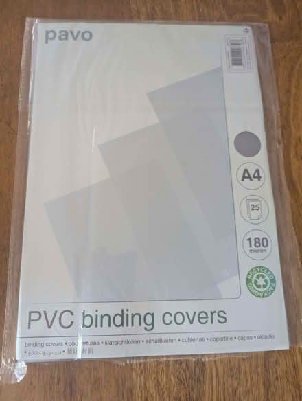 Photo of free Nearly full pack PVC binding covers (A4) (Berkhamsted HP4) #1