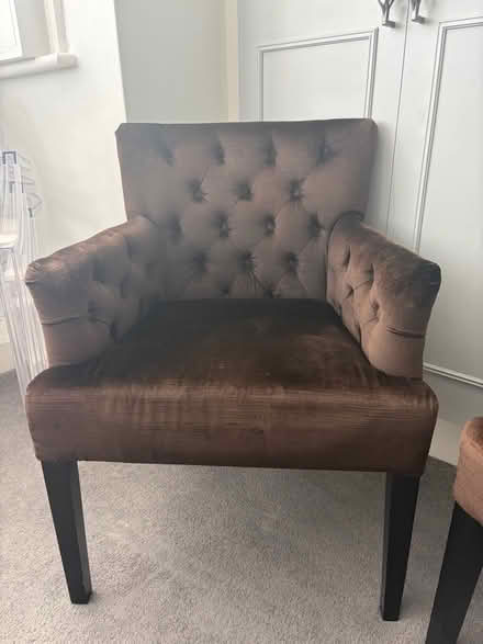 Photo of free 2 x Black chairs (Bushey Village WD23) #2