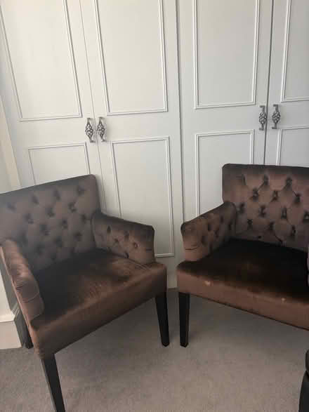 Photo of free 2 x Black chairs (Bushey Village WD23) #1