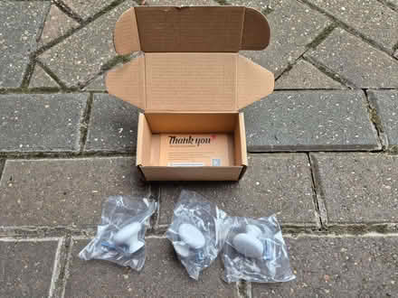 Photo of free 3 x White Ceramic Cupboard / Drawer Knobs (New in Box) (Purley on Thames RG8) #1