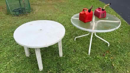 Photo of free Two tables and two empty gas cans (Center Valley PA) #2