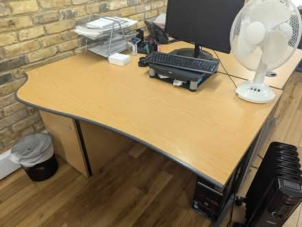 Photo of free Ergonomic Office Desk - Oak Colour (SW19 1EX) #1