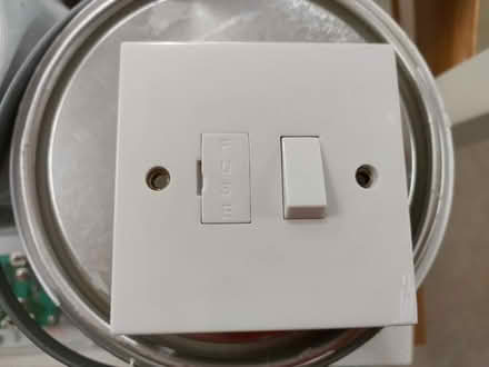 Photo of free White Single Fuse Face Plate (Roseacre ME14) #1
