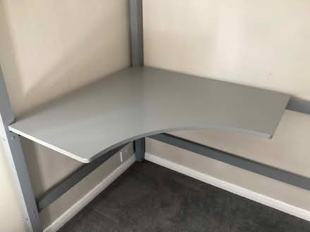 Photo of free Wooden bunk bed with desk (LE11) #2