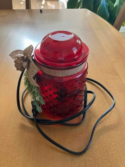 Photo of free Red glass jar electric candle (Southwest Ann Arbor) #1