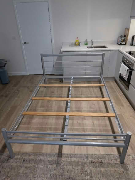 Photo of free Metal double bed frame (TW8) (Queens Park W10) #1