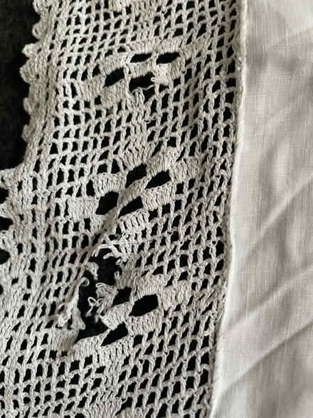 Photo of free Old white cotton/lace tablecloth (Crystal Palace SE19) #2