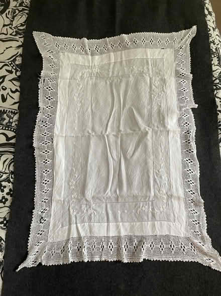 Photo of free Old white cotton/lace tablecloth (Crystal Palace SE19) #1