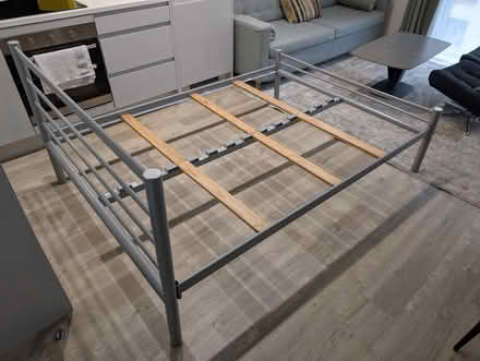Photo of free Metal double bed frame (TW8) (Queens Park W10) #2