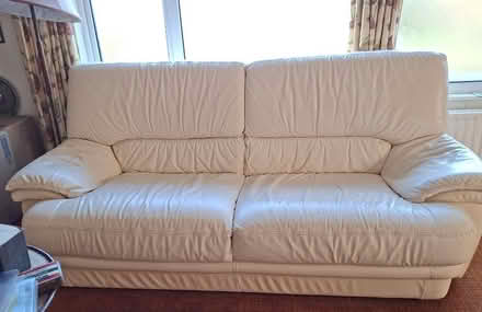 Photo of free Cream Leather Sofa (Shere GU5) #1